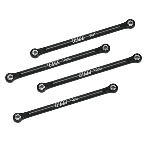 GPM Racing Aluminum 7075 Lower 4-Link Bar Set Black for Losi 1/18 Mini LMT