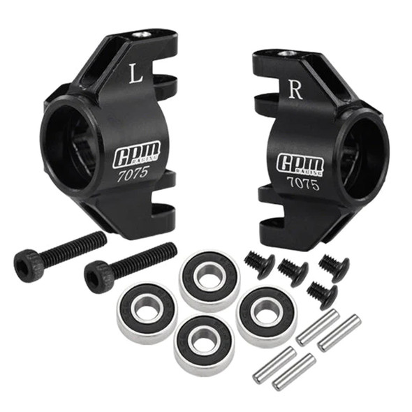 GPM Racing Aluminum 7075 Front Steering Block Black for Losi 1/18 Mini LMT