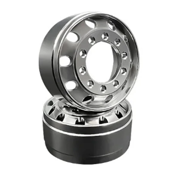 Orlandoo Hunter 19mm Metal Hub Wheels Silver (2) for 1/32 Scania R650 Semi Truck