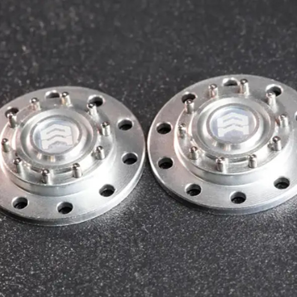 Orlandoo Hunter Front Hub Trim Cap Silver for OH32T01 1/32 Scania R650 Semi Truck