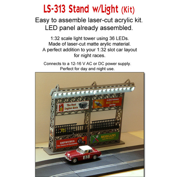 PROSES LS-313 Stand With Light (Kit, Laser-Cut Acrylic) for 1:32 Scale Slot Car