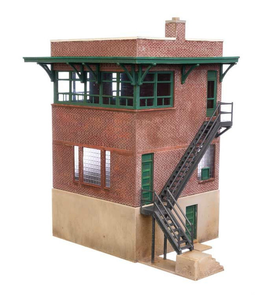 Walthers 933-3554 Pennsylvania Railroad Brick Interlocking Tower w/Flat Roof Kit HO Scale