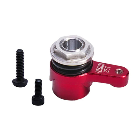 GPM Aluminum 7075 25T Servo Horn w/Built-In Spring Red for Losi 1/18 Mini LMT