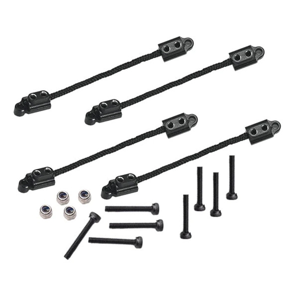 GPM Front & Rear Suspension Travel Limit Straps Black for Losi 1/18 Mini LMT