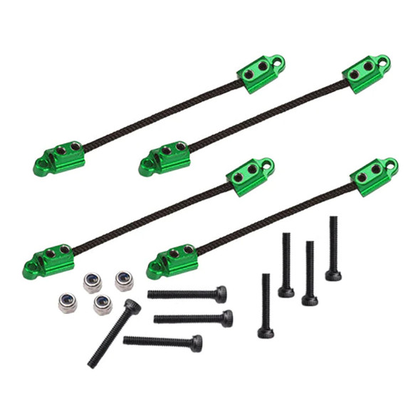 GPM Front & Rear Suspension Travel Limit Straps Green for Losi 1/18 Mini LMT