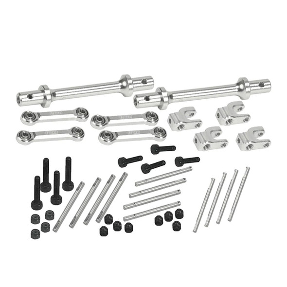 GPM Aluminum 7075 Front & Rear Sway Bar Set Silver for Losi 1/18 Mini LMT
