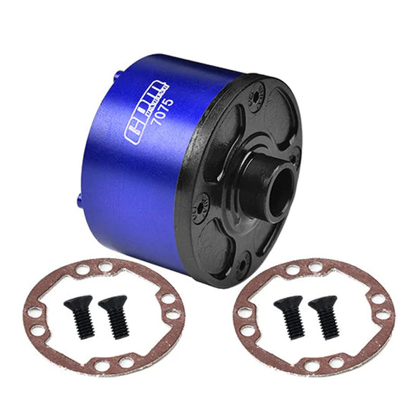 GPM Medium Carbon Steel+Alum 7075-T6 Front Or Rear Diff Case Blue for 1:5 KRATON