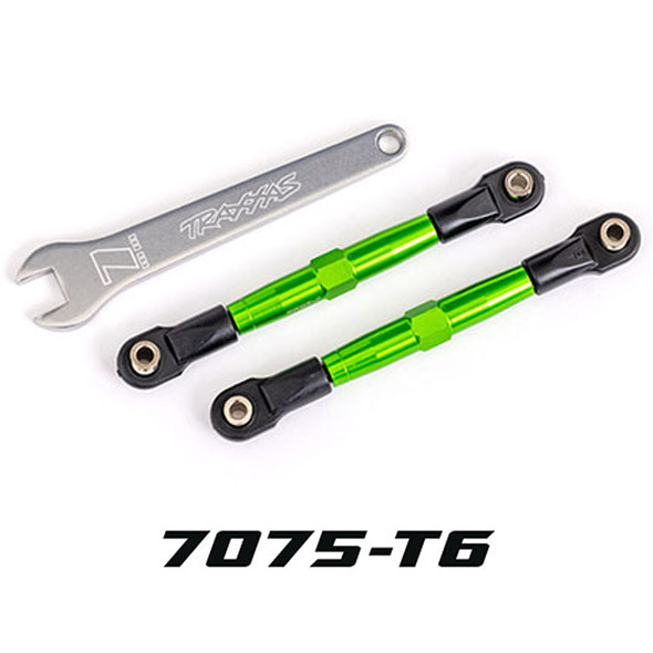 Traxxas 2445G Aluminum Front Toe Links 75mm Green (2) for Bandit / Drag Slash