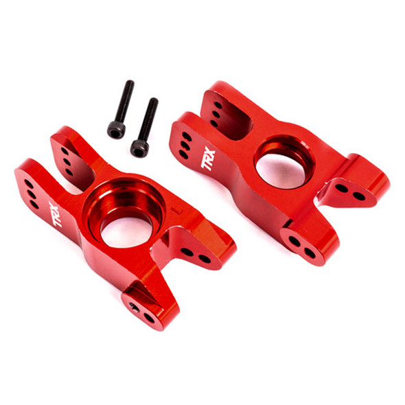 Traxxas 9552R Aluminum Left & Right Carriers Stub Axle (2) Red for Sledge