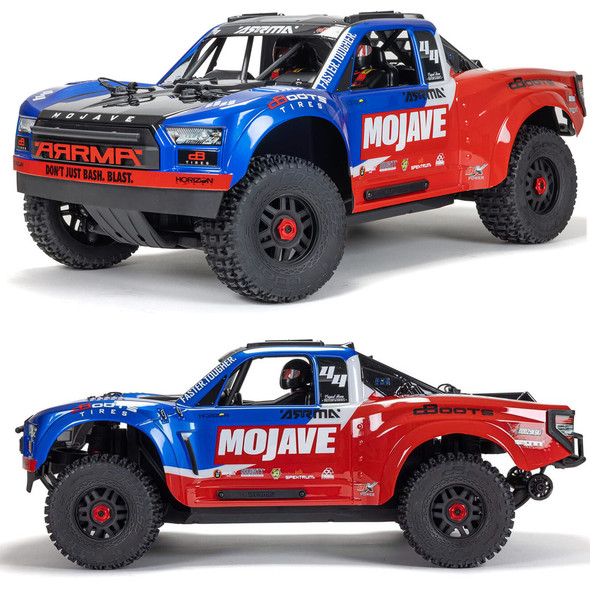 ARRMA ARA4404T2 1/8 MOJAVE 4X4 4S BLX Desert Truck RTR Blue/Red