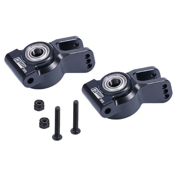 GPM Racing Aluminum 7075 Rear Hub Set Black for Losi 1/10 Lasernut U4