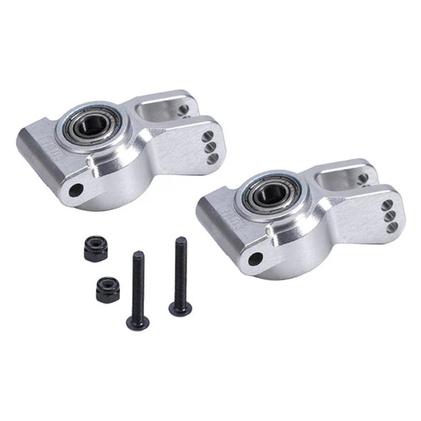 GPM Racing Aluminum 7075 Rear Hub Set Silver for Losi 1/10 Lasernut U4