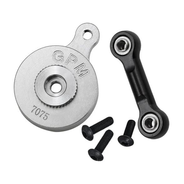 GPM Alum 7075 Direct Mount Servo Saver (23T Spline) w/ Fix Link Silver for ARRMA
