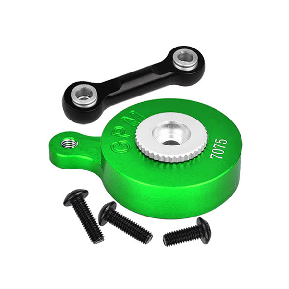 GPM Alum 7075 Direct Mount Servo Saver (25T Spline) w/ Fix Link Green for ARRMA