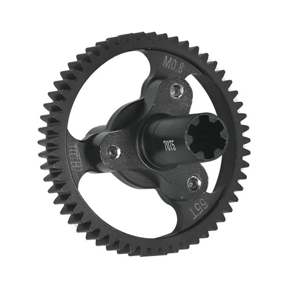 GPM Medium Carbon Steel 55T Spur Gear 0.8 Module 32 Pitch Black for Arrma Models GPM Medium Carbon Steel 55T Spur Gear 0.8 Module 32 Pitch Black for Arrma Models