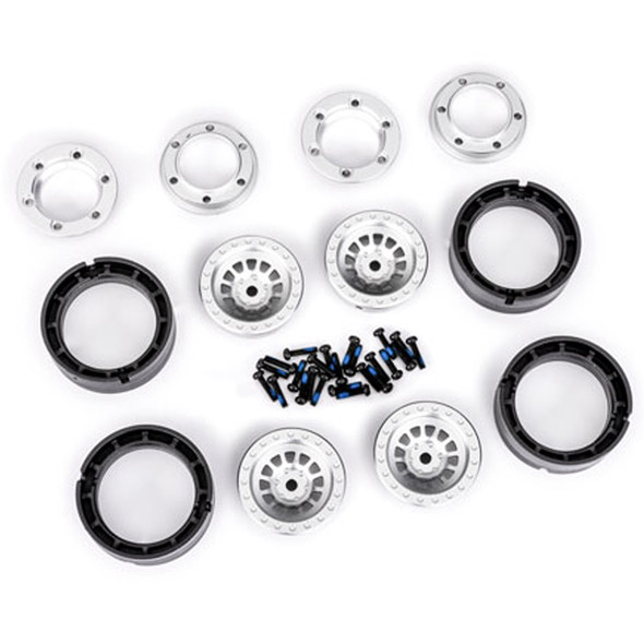 Traxxas 9881-SLVR Aluminum 1.0'' Beadlock Wheels Silver (4) for TRX-4M