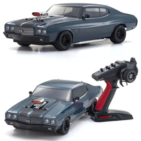 Kyosho 34494T1 1/10 EP 4WD FAZER Mk2 FZ02L VE 1970 Chevy Chevelle Supercharged VE Dark Blue