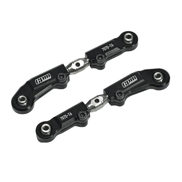GPM Aluminum 7075 + Stainless Steel Rear Camber Links Black for Tekno MT410 2.0