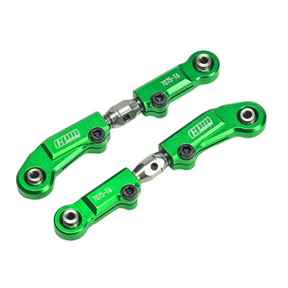 GPM Aluminum 7075 + Stainless Steel Rear Camber Links Green for Tekno MT410 2.0