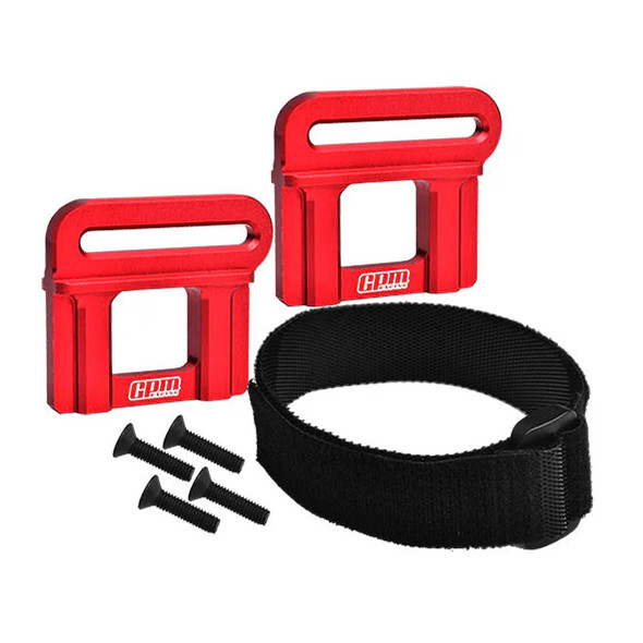 GPM Aluminum 7075 Alloy Battery Hold-Down Retainer Red for 1/8 Maxx Slash