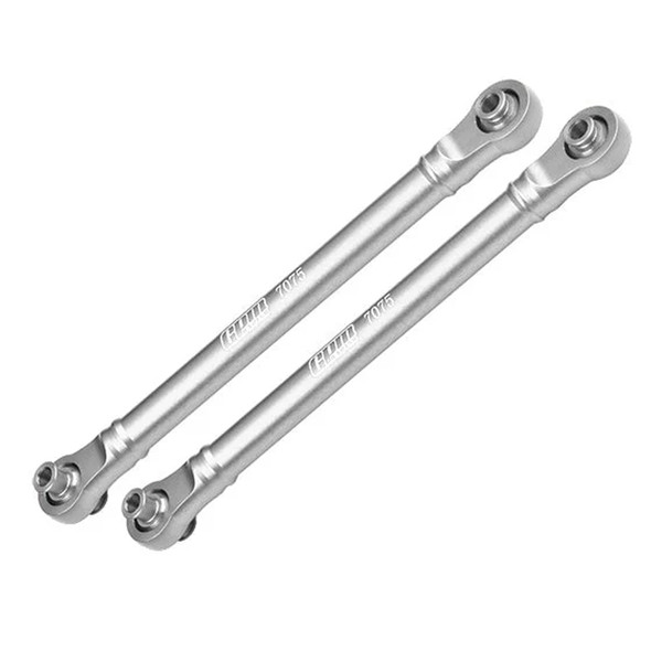 GPM Aluminum 7075 Alloy Front Steering Toe Links Silver for Traxxas 1/8 Maxx Slash