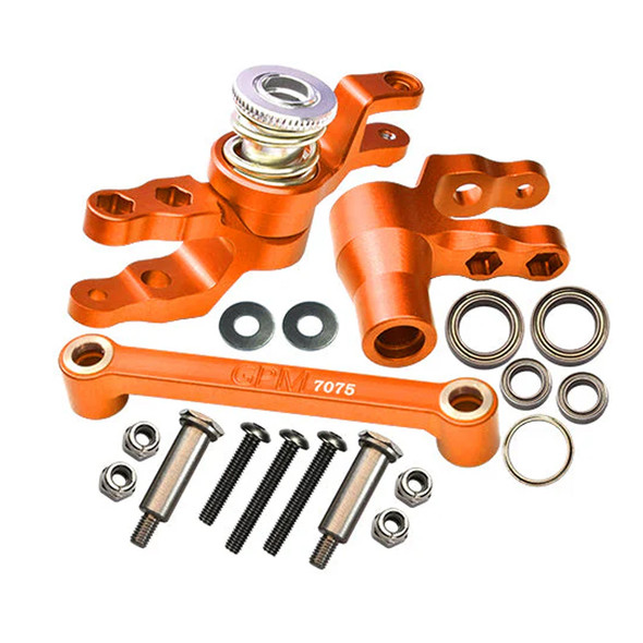 GPM Aluminum 7075-T6 Front Steering Assembly Orange for 1/10 Maxx / 1/8 Maxx Slash