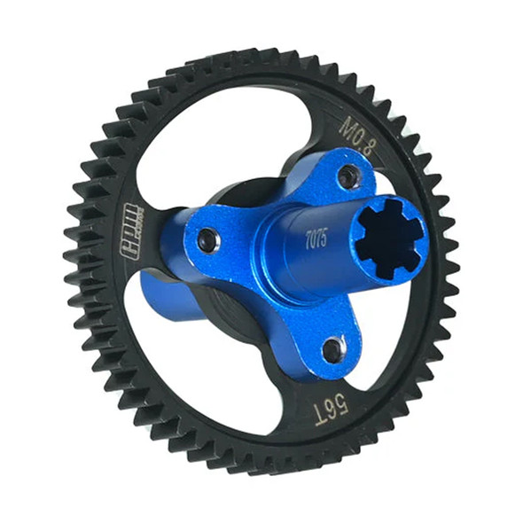 GPM Medium Carbon Steel 56T Spur Gear 0.8 Module 32 Pitch Blue for Arrma Models GPM Medium Carbon Steel 56T Spur Gear 0.8 Module 32 Pitch Blue for Arrma Models