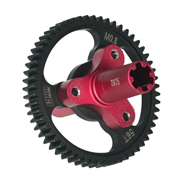 GPM Medium Carbon Steel 56T Spur Gear 0.8 Module 32 Pitch Red for Arrma Models GPM Medium Carbon Steel 56T Spur Gear 0.8 Module 32 Pitch Red for Arrma Models