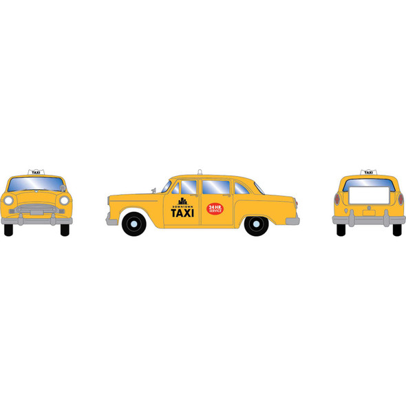 Athearn ATH74121 1950's Taxi Downtown Cab Co. Car HO Scale