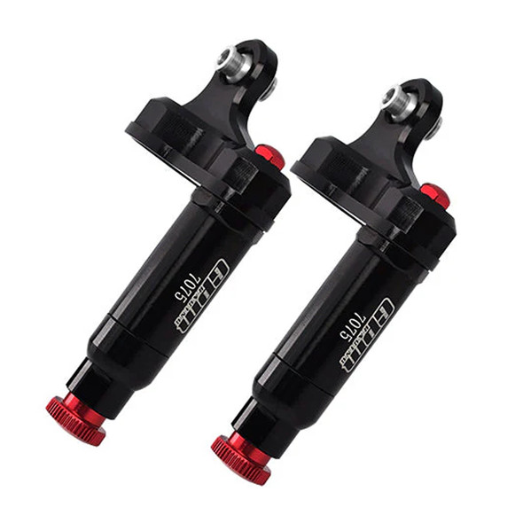 GPM Alum 7075 Alloy Front L-Shape Piggy Back Body Built-In Piston Spring w/Shock Cap Black for 1/5 X-Maxx