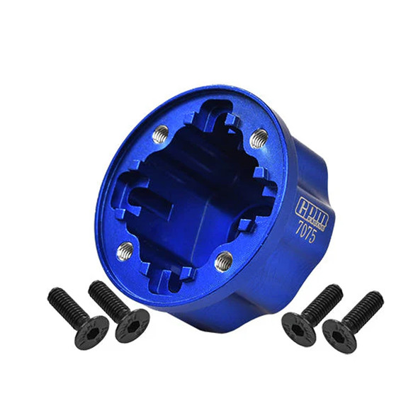GPM Aluminum 7075 Alloy Front/Rear/Center Differential Case Blue for 1/10 Maxx