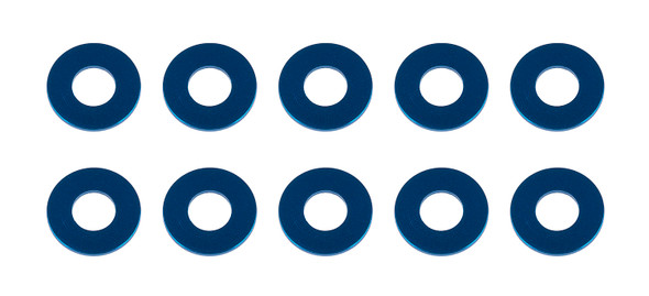 Associated 31387 Aluminum Washers - 7.8x3.5x0.5mm - Blue