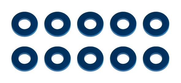 Associated 31388 Aluminum Washers - 7.8x3.5x1.0mm - Blue