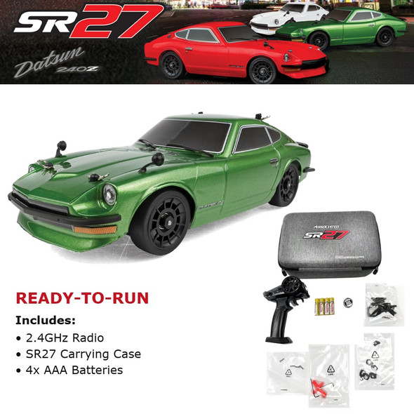 Associated 20188 1/27 SR27 Datsun 240Z RTR 2WD On-Road Green Touring Car