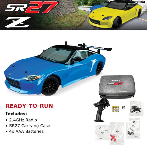 Associated 20192 1/27 SR27 Nissan Z RTR 2WD On-Road Blue Touring Car