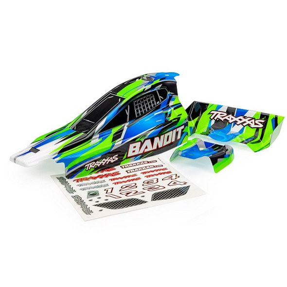 Traxxas 2430-GRN Painted Body Green w/ Wing / Decals Applied for Bandit & VXL