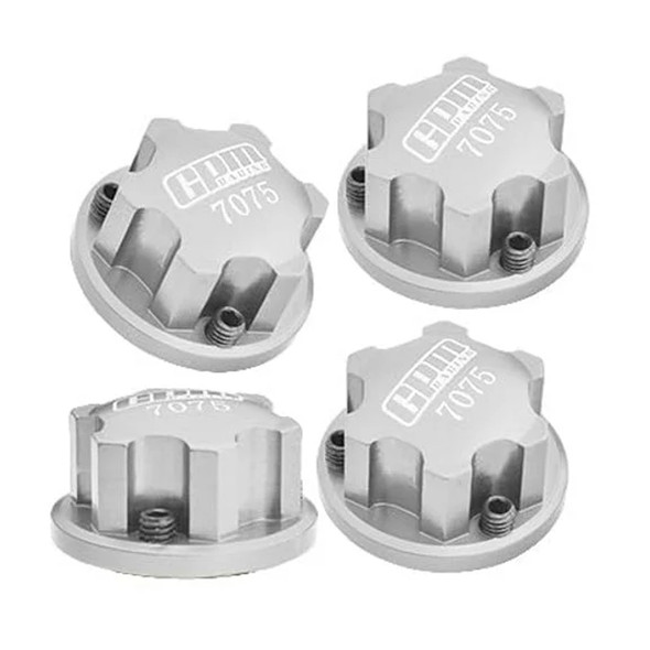 GPM Aluminum 7075 Alloy Wheel Nut 17mm Suitable Silver for Losi 1/6 8IGHT-X