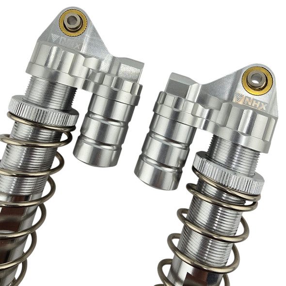 NHX RC Alum Rear Piggyback Adjustable Shocks for HPI BAJA 5B/5T/5SC -Silver