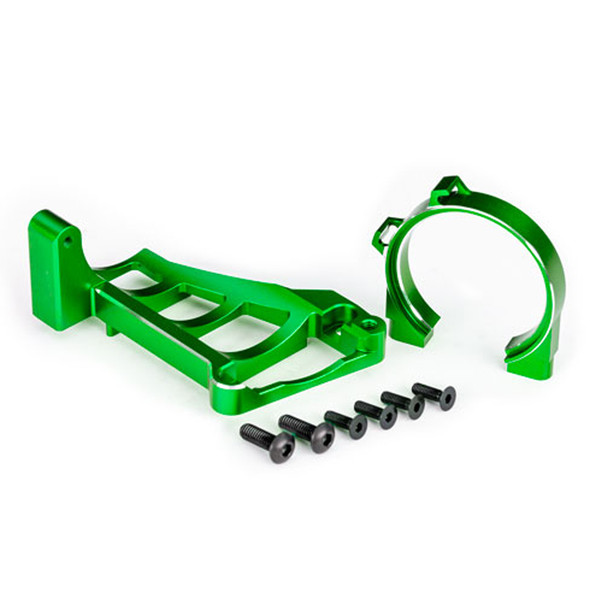 Traxxas 10261-GRN Front & Rear Aluminum Motor Mounts Green for Maxx