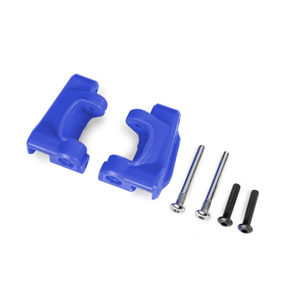 Traxxas 9135-BLUE Left & Right Caster Blocks (C-Hubs) Blue for Bandit / Drag Sash