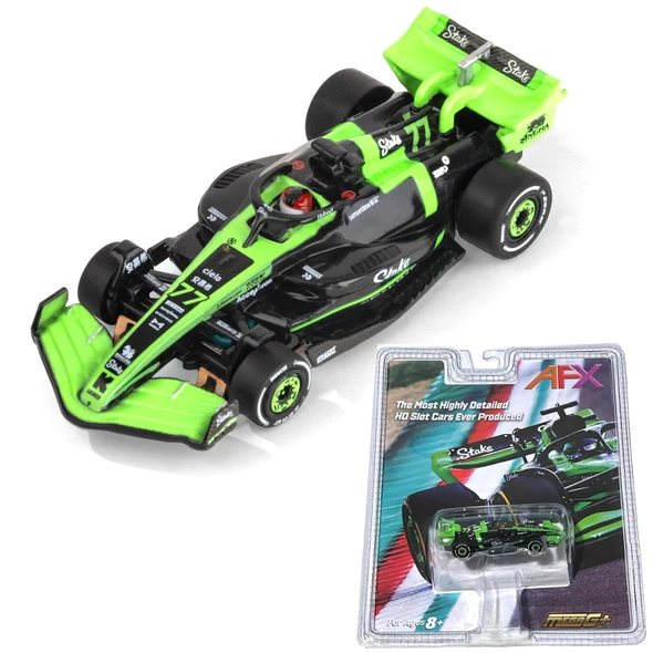 AFX 22091 Mega G+ Sauber F1 C44 Stake #77 2024 HO Slot Formula One Car
