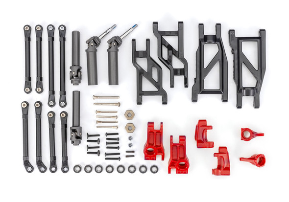 Traxxas 9180-RED Heavy Duty Suspension Upgrade Kit for 2WD Rustler/Stampede
