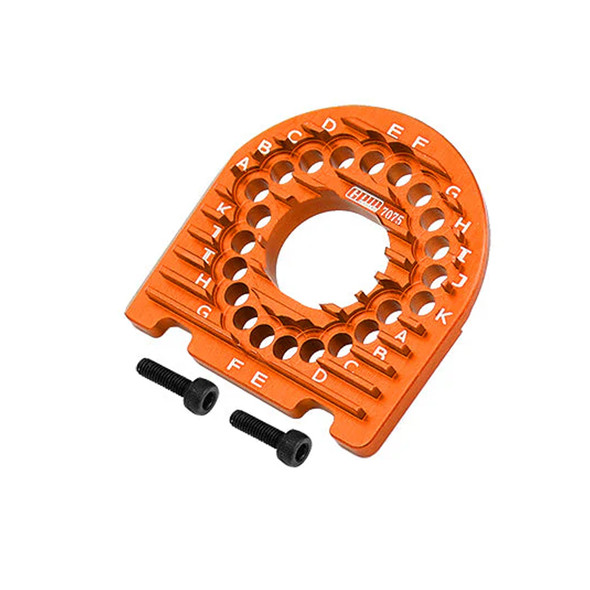 GPM Alum 7075 Motor Mount Plate w/Heat Sink Fins Orange for FORD GT 4-TEC 2.0/3.0