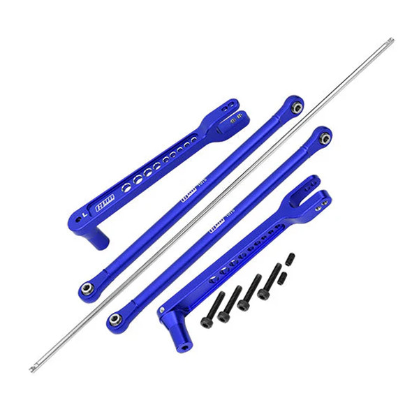 GPM Alum 7075 Alloy Rear Anti Swing Rod & Stabilizer Bar Blue for Losi 1/6 8IGHT-X