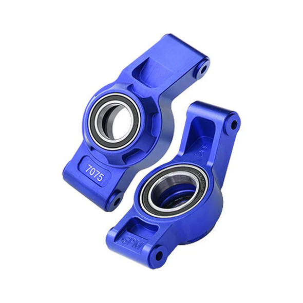 GPM Alum 7075 Alloy Rear Hub Stub Axle Carriers Blue for Traxxas XRT / X-Maxx