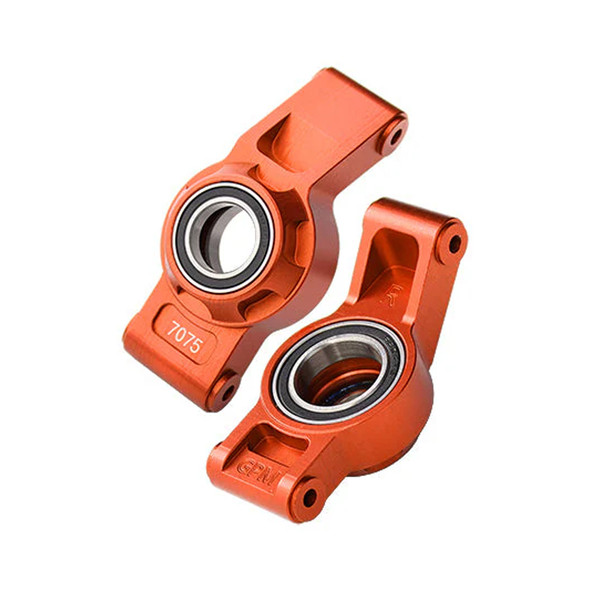 GPM Alum 7075 Alloy Rear Hub Stub Axle Carriers Orange for Traxxas XRT / X-Maxx