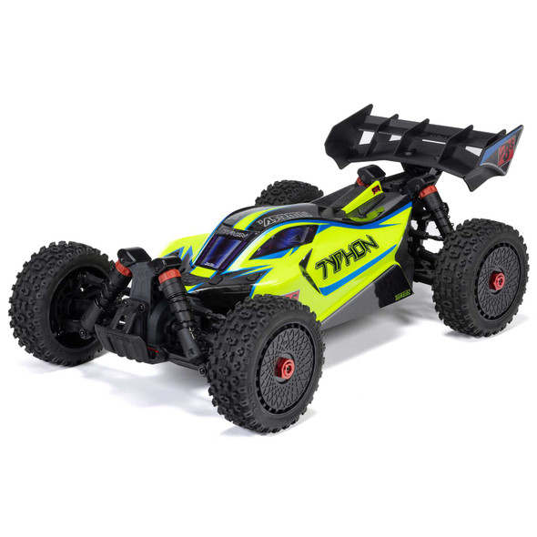 ARRMA ARA4306V4T2 1/8 TYPHON 223S DSC 4X4 RTR Brushless Buggy, Yellow