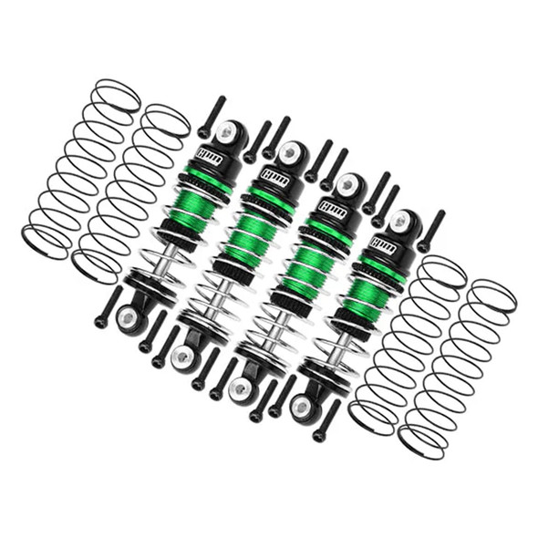 GPM Alum 6061 Alloy Front (32mm) Rear (36mm) Shock Set Green for Losi 1/24 Micro-B