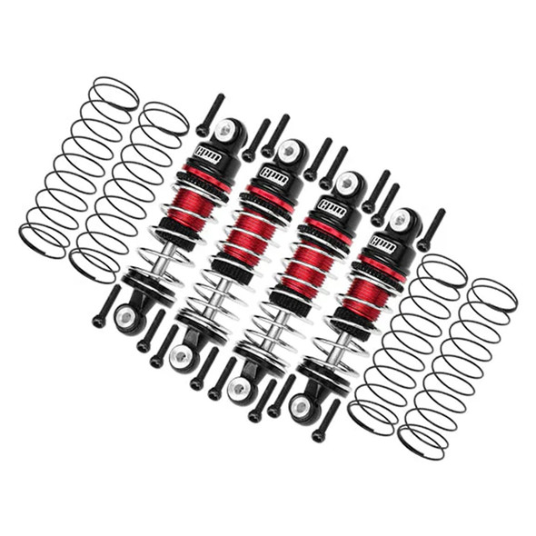 GPM Alum 6061 Alloy Front (32mm) Rear (36mm) Shock Set Red for Losi 1/24 Micro-B