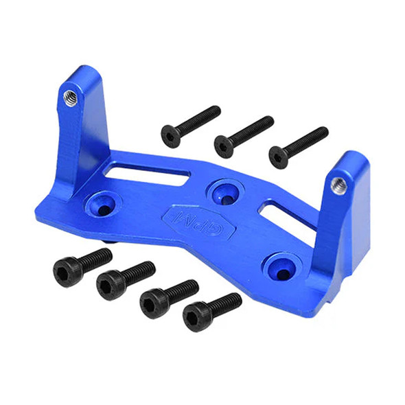 GPM 1/5 Aluminum 7075 Alloy Steering Servo Mount Plate Blue for Losi 1/8 LMT
